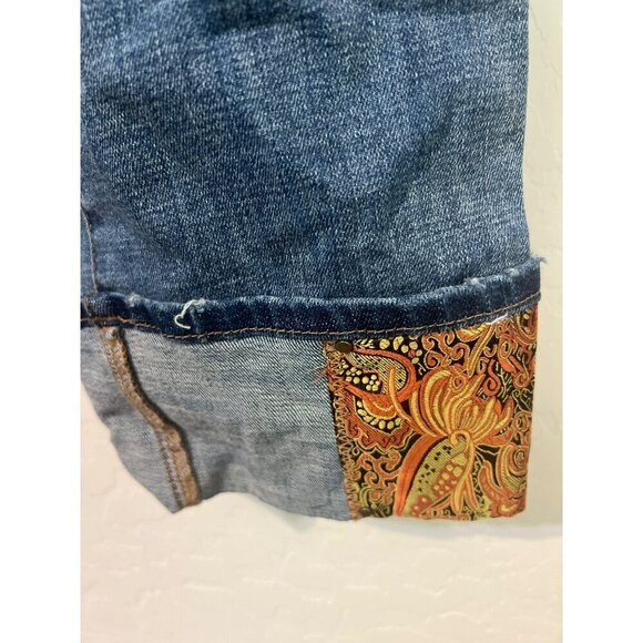 Chico's Sz 2R (US 12R) So Slimming Girlfriend Slim Leg Ankle Rolled Cuff Jeans E - Picture 4 of 11